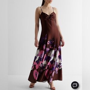 Express Satin Maxi Slip Dress Medium NWT